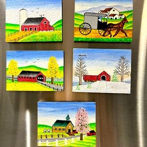 Hand painted refrigerator magnets